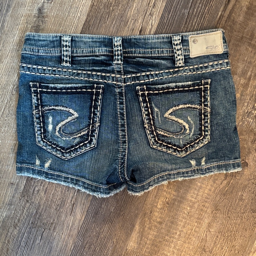 Silver Jeans Women's Dark Blue Jean Shorts